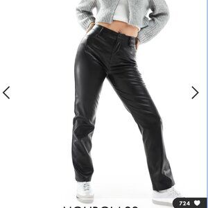 ASOS Faux Leather Straight Leg Pant Size 12